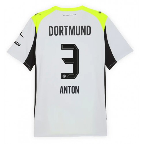 Borussia Dortmund Waldemar Anton #3 Bortatröja 2025-26 Kortärmad Borussia Dortmund Waldemar Anton #3 Bortatröja 2025-26 Kortärmad